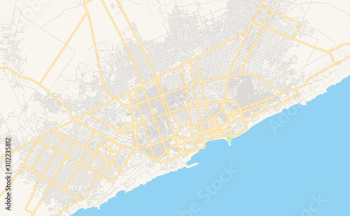 Printable street map of Mogadishu, Somalia