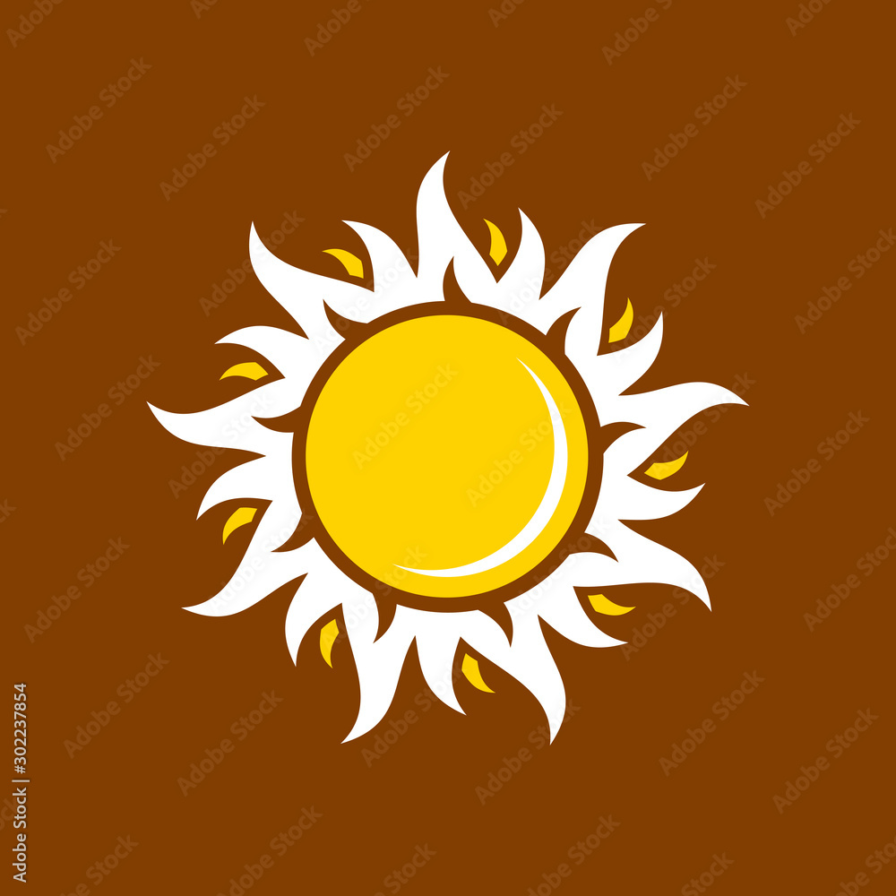 Sun rays logo white Sun rays logo white