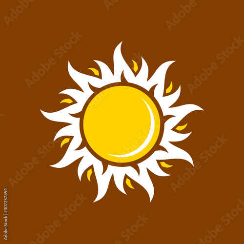 Sun rays logo white