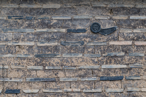 Ancient and ancient earthen walls in Japanese temples