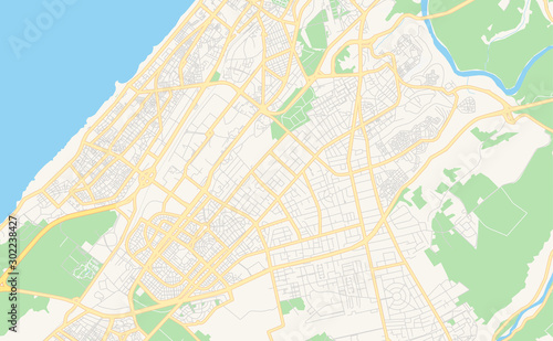 Printable street map of Rabat, Morocco