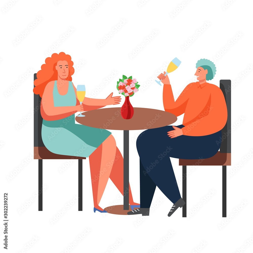 Restaurant business people, vector flat isolated illustration