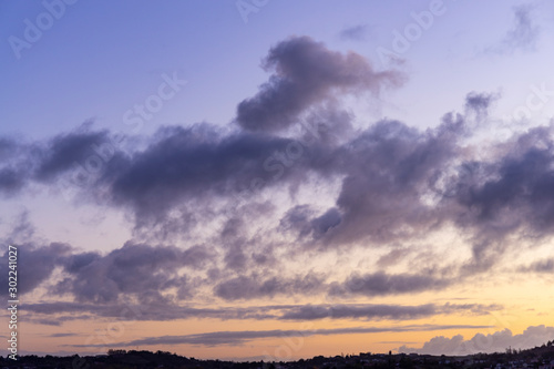 beautiful sunrise in the south of France