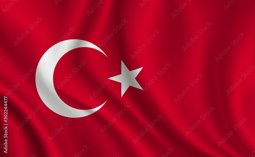 Obraz premium Turkey Flag background