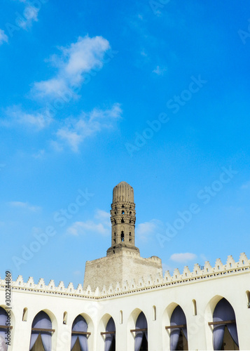 One of Minaret in Al Hakim Mosque in muizz street, Cairo
 photo