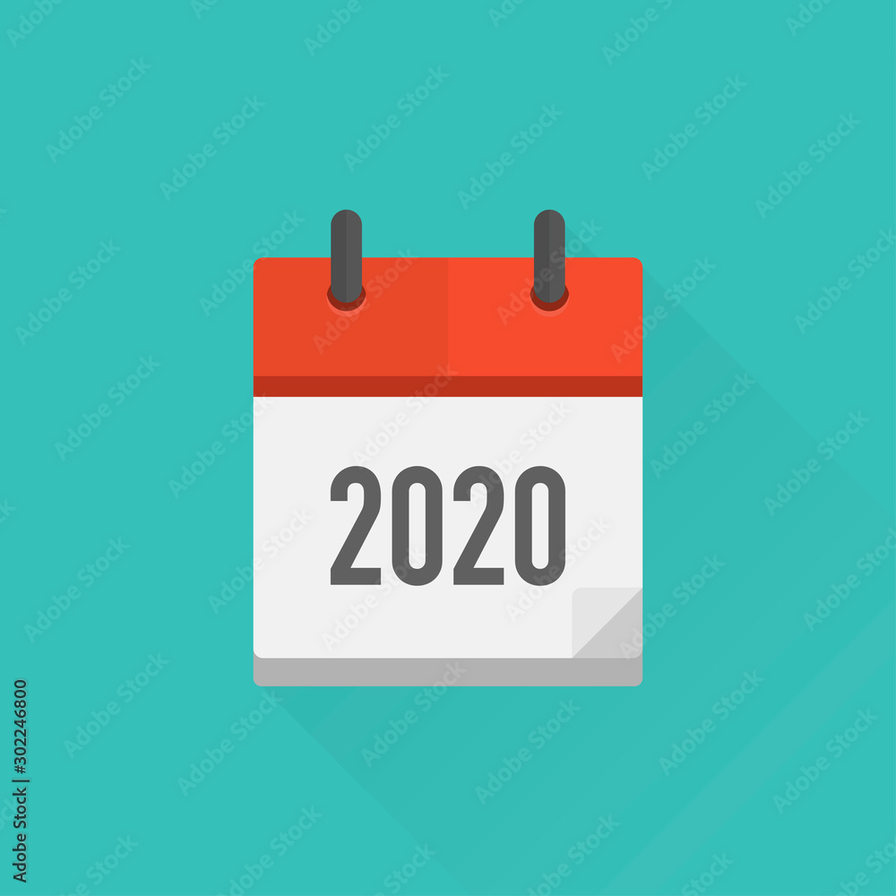 Calendar 2020 in flat style. Vector illustration Calendar 2020 in flat style. Vector illustration