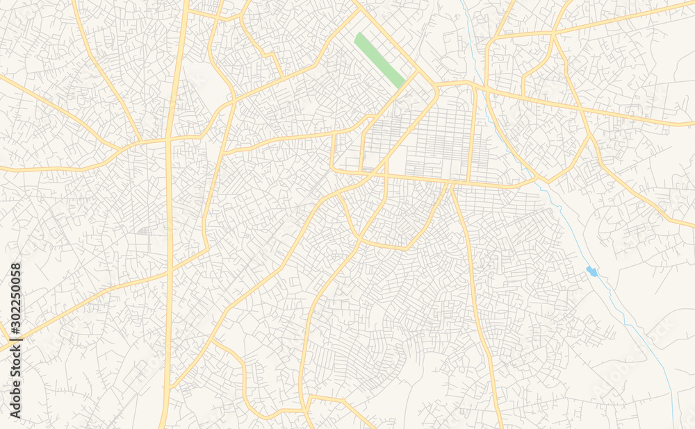 Printable street map of Aba, Nigeria