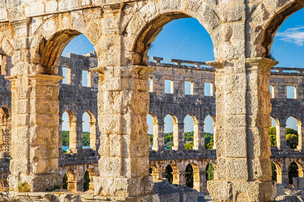 Fototapeta Ancient heritage in Pula, Istria, Croatia