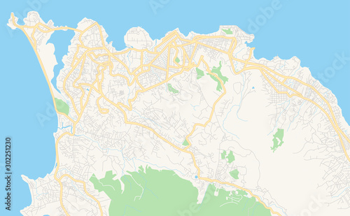 Printable street map of Freetown, Sierra Leone