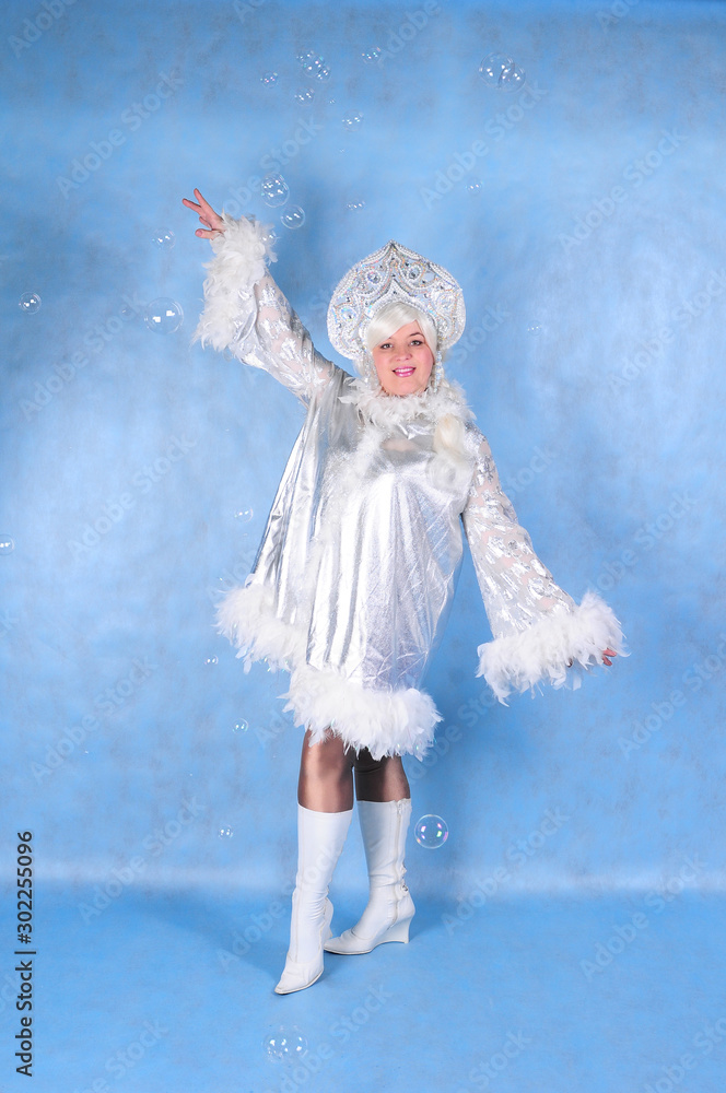 Fototapeta premium Fashionable snow maiden