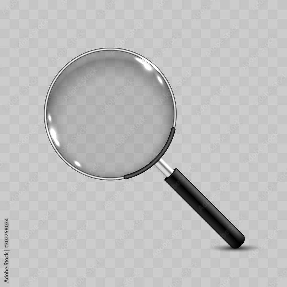 Realistic Vector Magnifying Glass Icon Realistic Vector Magnifying Glass Icon