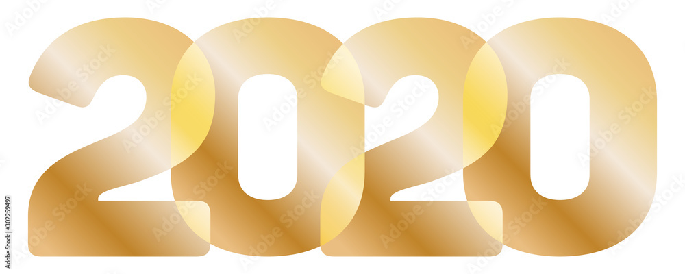 2020 colorful New Year text design