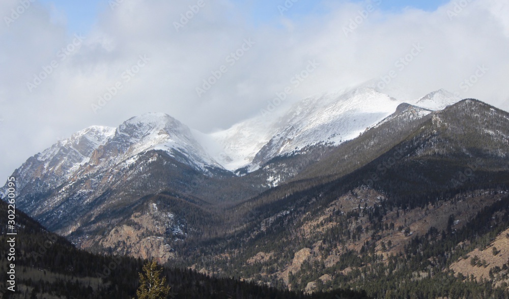 snowy capped Rocky mountains