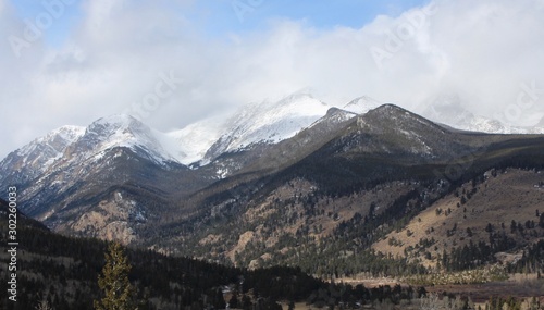 snowy capped Rocky Mountains
