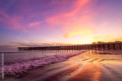 Pier at sunset California Highway 1