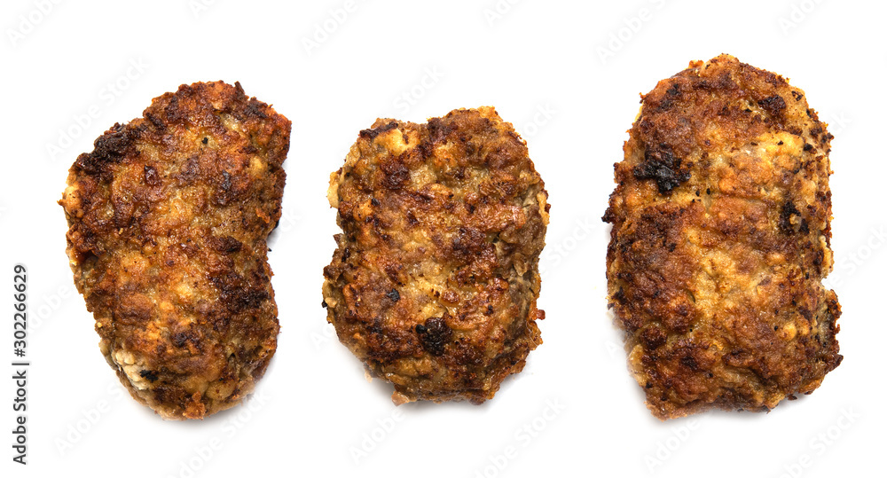 Grilled meatballs isolated on a white background. Grilled meatballs isolated on a white background.