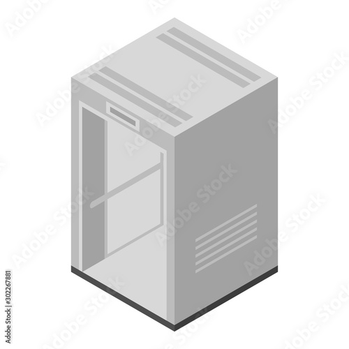 Hallway elevator icon. Isometric of hallway elevator vector icon for web design isolated on white background