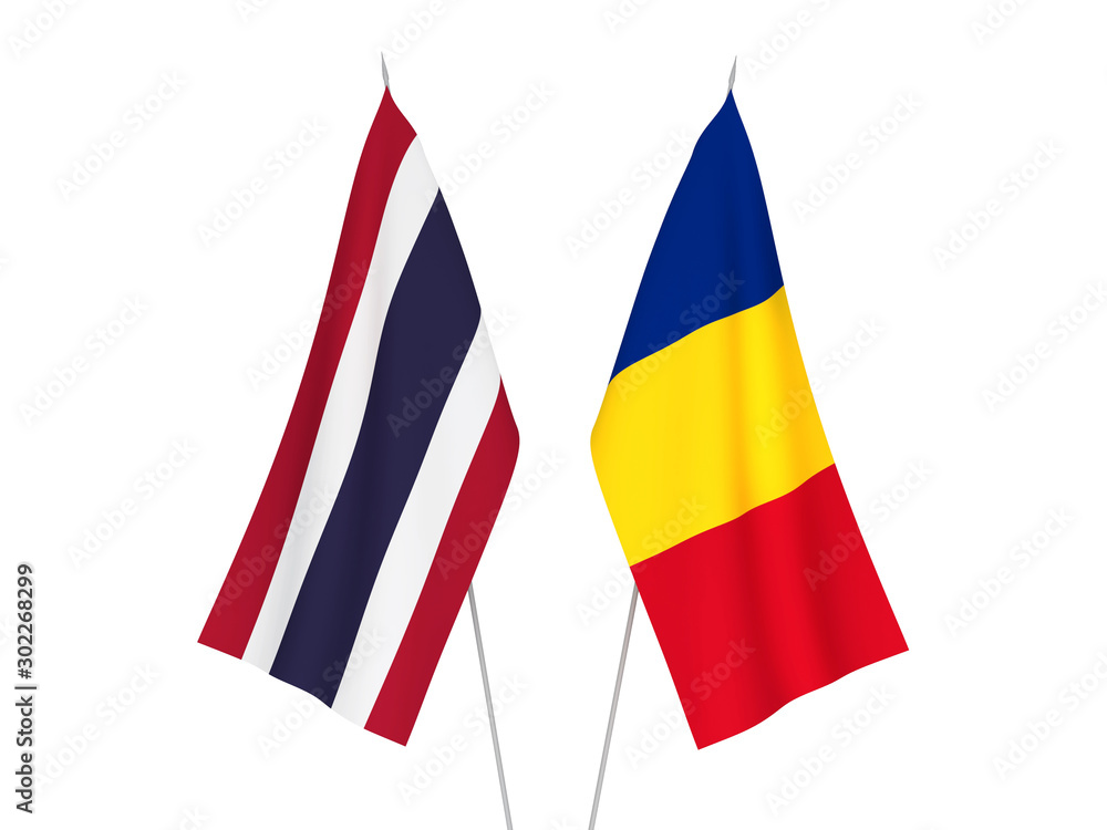 Romania and Thailand flags