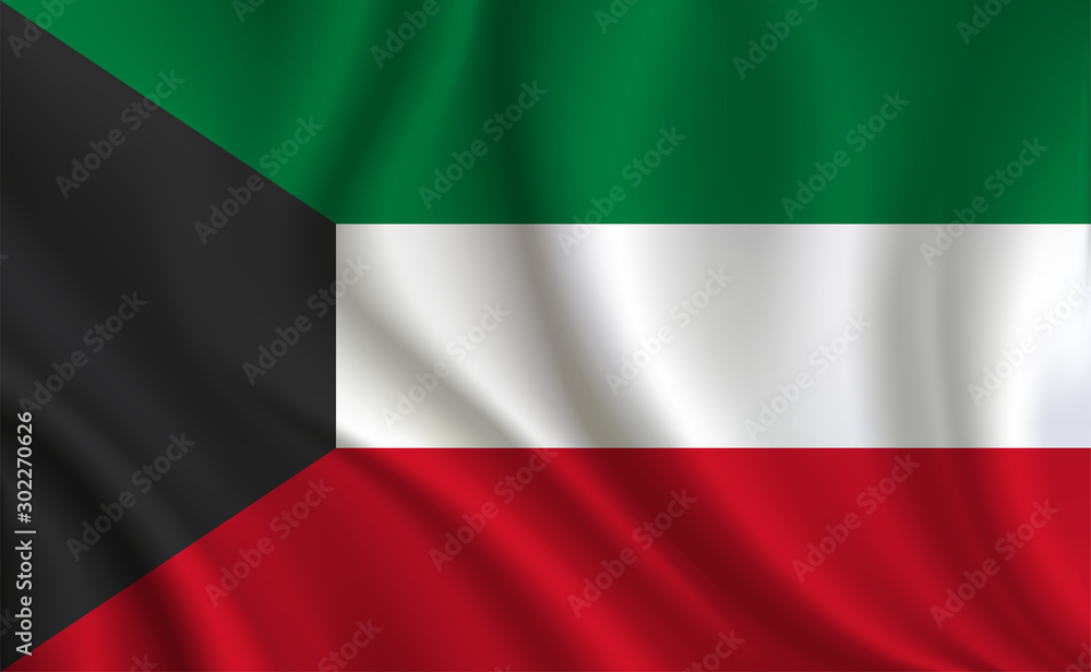 Obraz premium Kuwait Flag background
