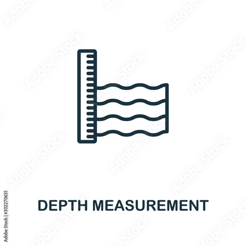 Depth Measurement icon outline style. Thin line creative Depth Measurement icon for logo, graphic design and more