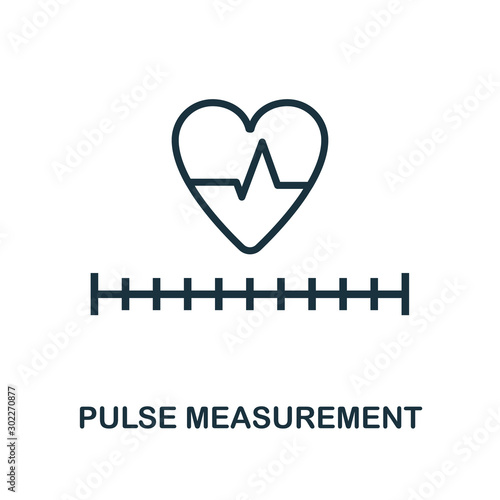 Pulse Measurement icon outline style. Thin line creative Pulse Measurement icon for logo, graphic design and more