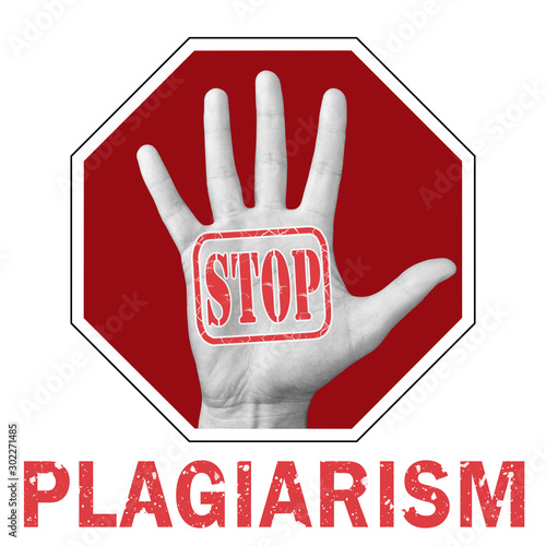 Εκτύπωση καμβά Stop plagiarism conceptual illustration
