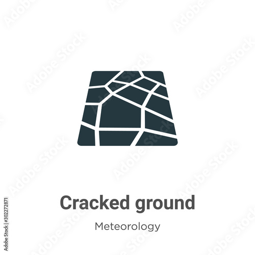 Cracked ground vector icon on white background. Flat vector cracked ground icon symbol sign from modern meteorology collection for mobile concept and web apps design.