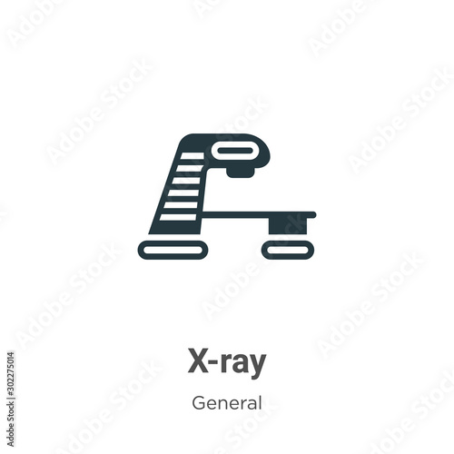 X-ray vector icon on white background. Flat vector x-ray icon symbol sign from modern general collection for mobile concept and web apps design.