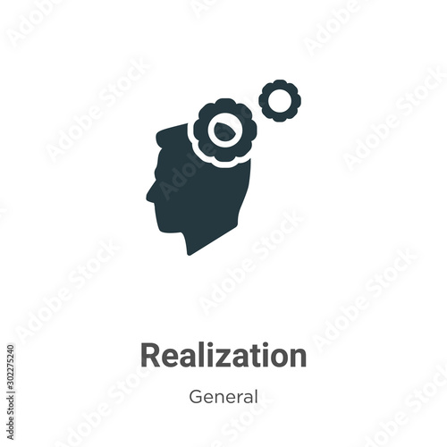 Realization vector icon on white background. Flat vector realization icon symbol sign from modern general collection for mobile concept and web apps design.