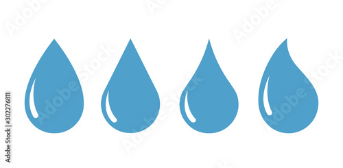 Vector rain drop icon. Vector illustration