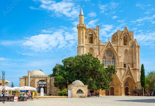 Lala Mustafa Pasha Mosque, originally known as the Cathedral of Saint Nicholas, Famagusta (Gazimagusa), Cyprus (Northern Cyprus). photo