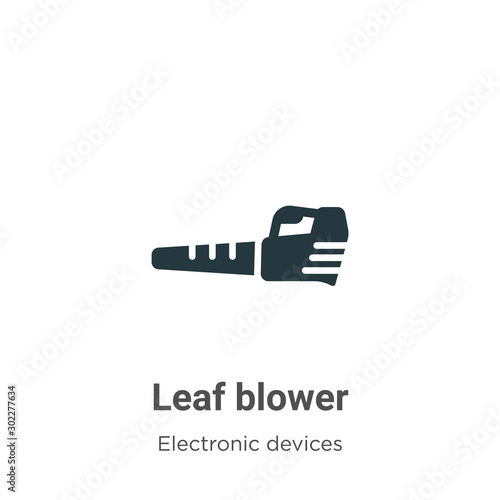 Leaf blower vector icon on white background. Flat vector leaf blower icon symbol sign from modern electronic devices collection for mobile concept and web apps design.