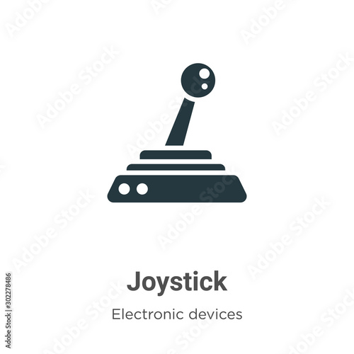Joystick vector icon on white background. Flat vector joystick icon symbol sign from modern electronic devices collection for mobile concept and web apps design.