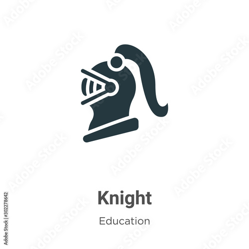 Knight vector icon on white background. Flat vector knight icon symbol sign from modern literature collection for mobile concept and web apps design.