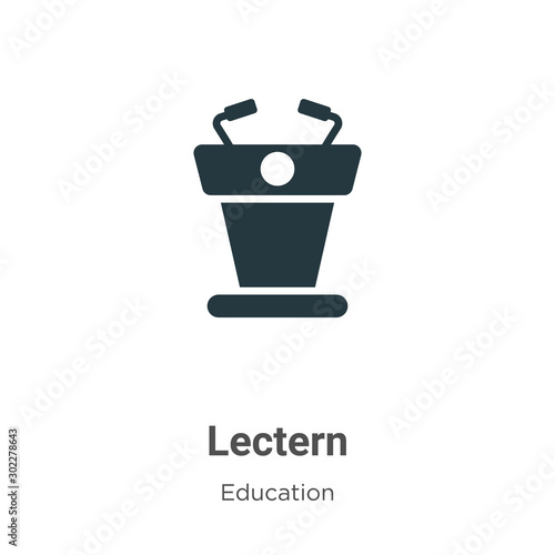 Lectern vector icon on white background. Flat vector lectern icon symbol sign from modern graduation and education collection for mobile concept and web apps design.