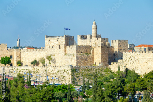 Tower of David (Jerusalem Citadel) in the Old City, Jerusalem, Israel. photo