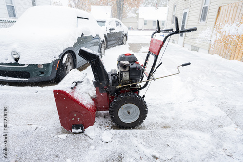 snowblower is ready to go to work