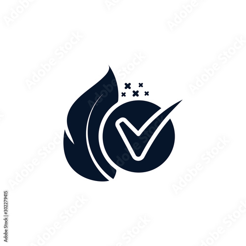 Hypoallergenic tested icon design isolated on white background. Vector illustration