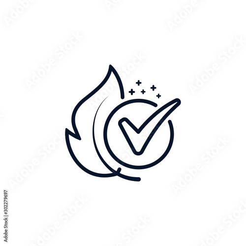 Hypoallergenic tested icon design isolated on white background. Vector illustration