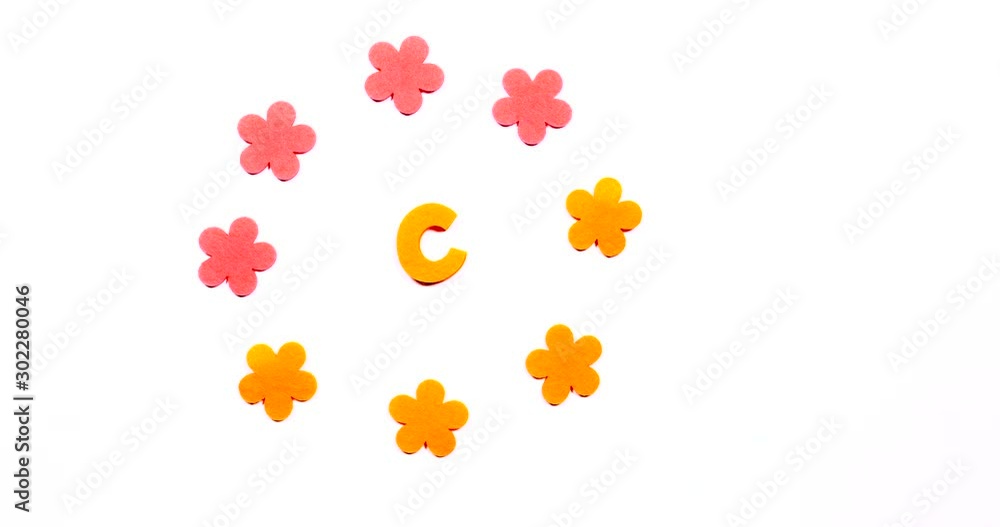 Letter C of the English alphabet. Dancing letter on a white background. Letter C of the English alphabet. Dancing letter on a white background.