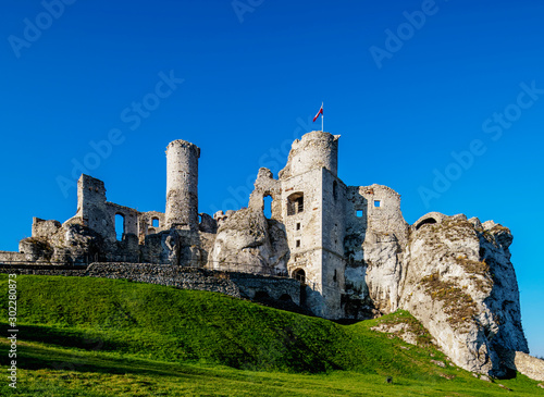 Ogrodzieniec Castle, Podzamcze, Trail of the Eagles' Nests, Krakow-Czestochowa Upland or Polish Jurassic Highland, Silesian Voivodeship, Poland photo