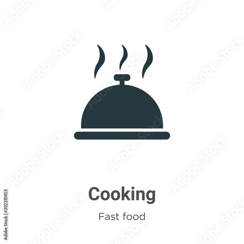 Cooking vector icon on white background. Flat vector cooking icon symbol sign from modern fast food collection for mobile concept and web apps design.