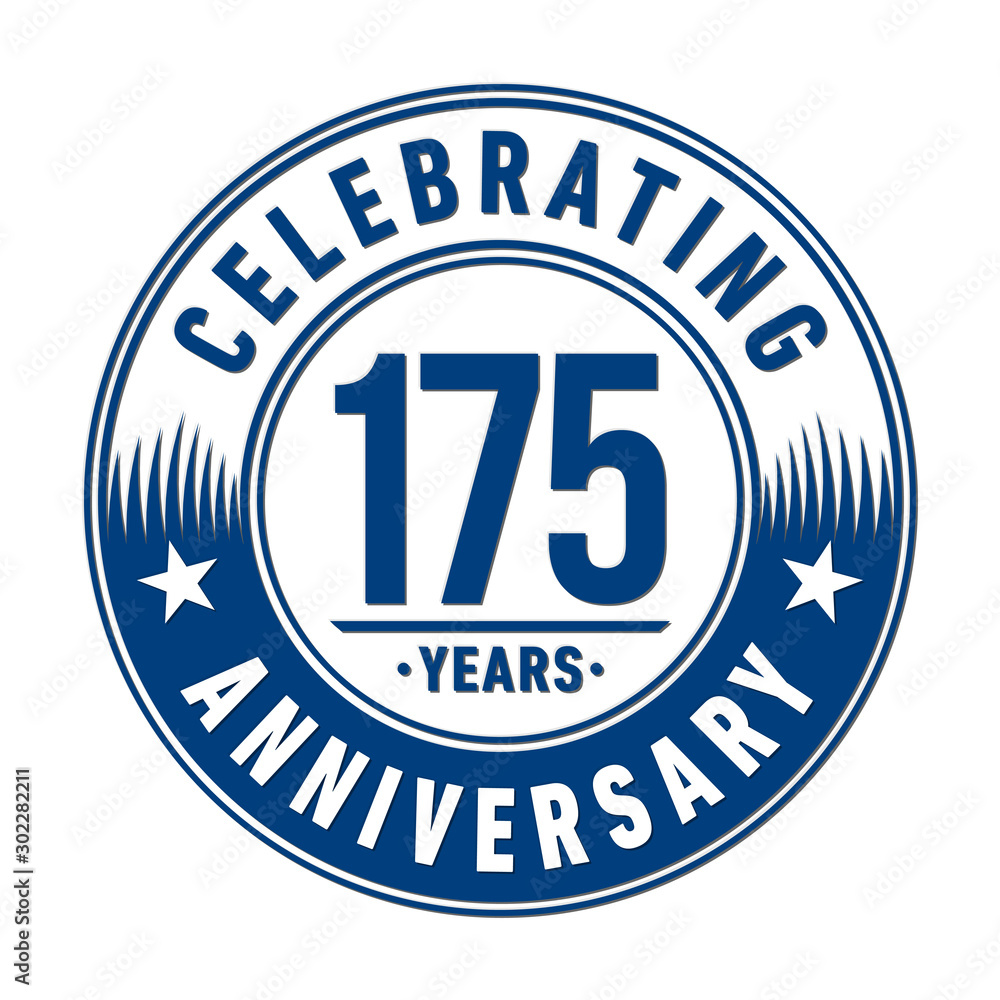 175 years anniversary celebration logo template. Vector and illustration.