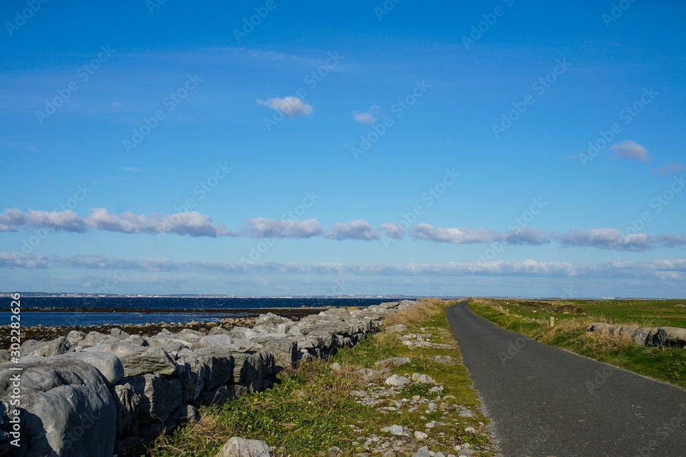 view of the coast in the Burren, County Clare, Ireland