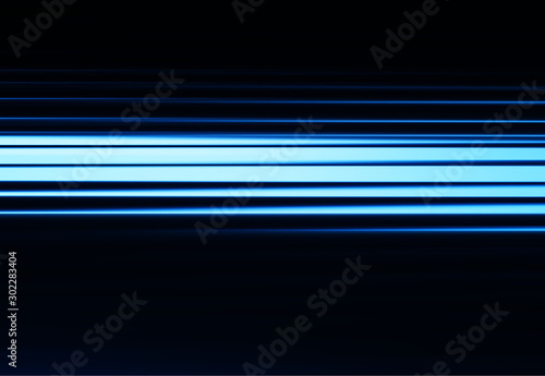 Blue horizontal motion blurred lines background