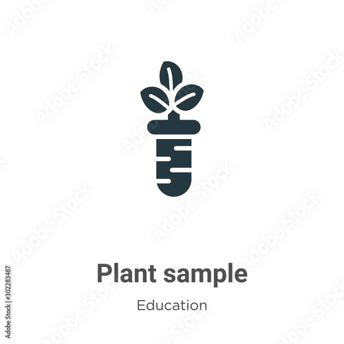 Plant sample vector icon on white background. Flat vector plant sample icon symbol sign from modern education collection for mobile concept and web apps design.