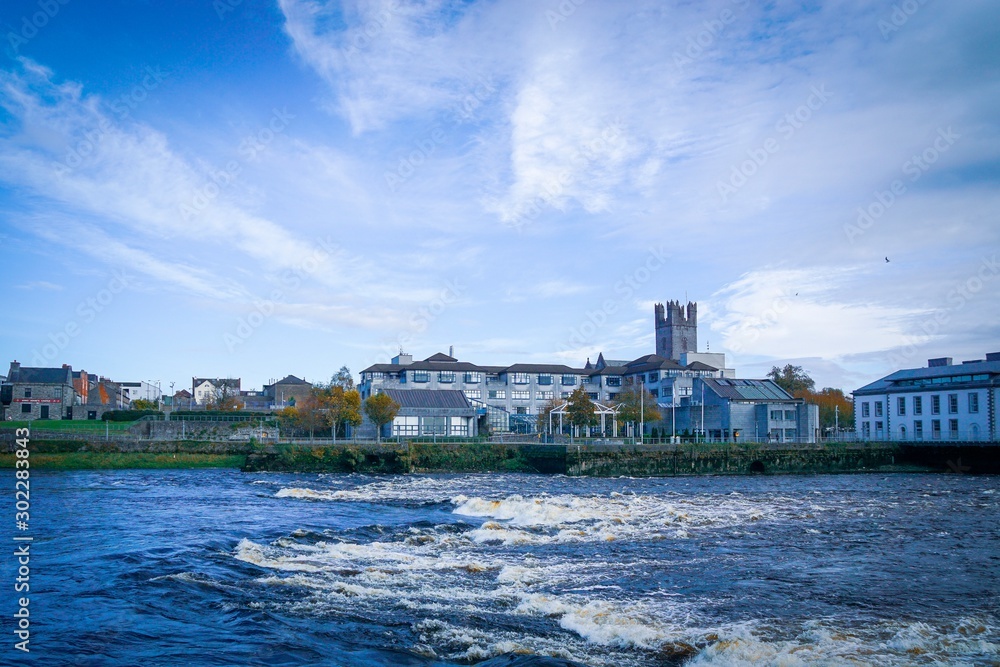 panorama of city of Limerick, Ireland