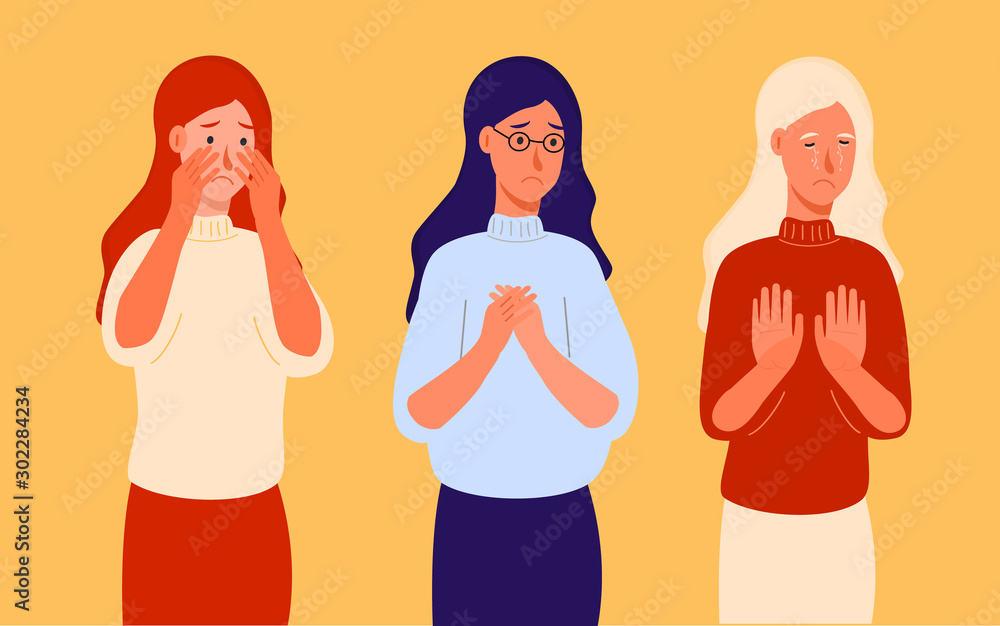 Victim woman scene in society. Stressed girl in shame. Victim woman scene in society. Stressed girl in shame.