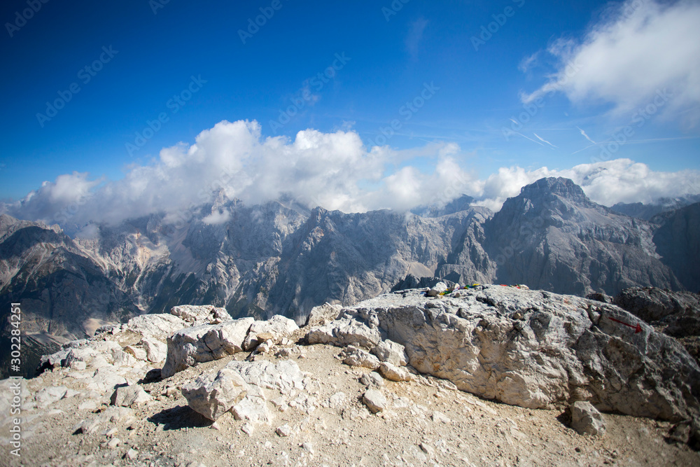 View from Prisojnik peak in Julian Alps, Slovenia