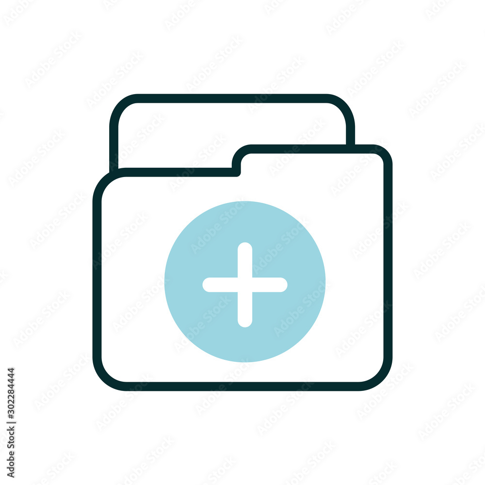 folder file equipment medical icon line fill folder file equipment medical icon line fill